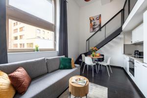 Posezení v ubytování Modern loft-apartments in Prague