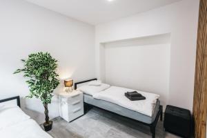 Katil atau katil-katil dalam bilik di Apartmány U Doskočilů