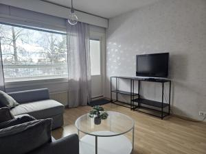 Μια τηλεόραση ή/και κέντρο ψυχαγωγίας στο Laitila City Apartments - sisältää parkkipaikan