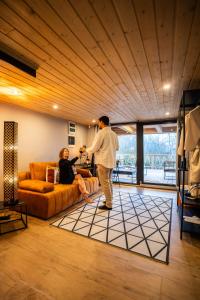 Χώρος καθιστικού στο Panorámás Házikó