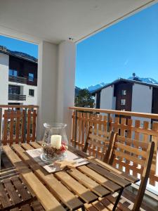 Balkón nebo terasa v ubytování Ferien in der Region Lenzerheide