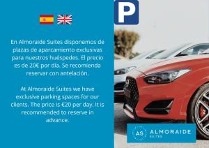 a picture of cars parked in a parking lot at AT Almoraide Rooms Suites in Nerja