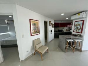 Kuchyň nebo kuchyňský kout v ubytování Apartamento en Edificio Portofino 606 ICDI