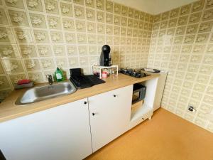 Kuchyň nebo kuchyňský kout v ubytování Mamisà App centro Schio, parcheggio coperto + 5 fotografií