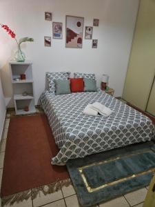 Postel nebo postele na pokoji v ubytování Villa dix blue