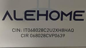 Certifikát, hodnocení, plakát nebo jiný dokument vystavený v ubytování ALE HOME