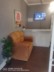 Χώρος καθιστικού στο Yellow Stars Guesthouses