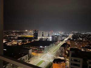 Výhľad na mesto Nivy alebo výhľad na mesto priamo z apartmánu