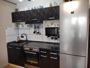 Kuchyň nebo kuchyňský kout v ubytování Apartment Hercules