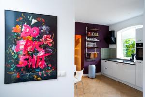 Kuchyň nebo kuchyňský kout v ubytování Boetiekhotel Villa Wanrooy