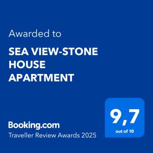 Certifikát, hodnocení, plakát nebo jiný dokument vystavený v ubytování SEA VIEW-STONE HOUSE APARTMENT