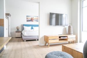 Et tv og/eller underholdning på Strandhaus Zingst Apartment 04