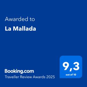 Certifikát, hodnocení, plakát nebo jiný dokument vystavený v ubytování La Mallada + 39 fotografií