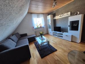 TV a/nebo společenská místnost v ubytování Ferienwohnung Eira am nahen schönen Edersee Waldeck -Sachsenhausen