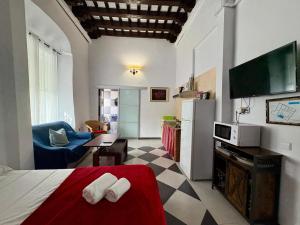 Telewizja i/lub zestaw kina domowego w obiekcie Apartamentos Jerez