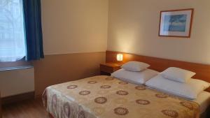 Postel nebo postele na pokoji v ubytování Hotel Baross