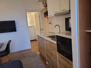 Kuchyň nebo kuchyňský kout v ubytování APARTMANI Emerald Dream