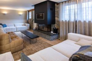 Ruang duduk di Smartstay Chalet chocolat - Courchevel