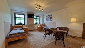 Ένα ή περισσότερα κρεβάτια σε δωμάτιο στο Apartmán Fany III
