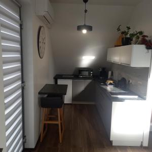 Kuchyň nebo kuchyňský kout v ubytování Apartament Muzyczny
