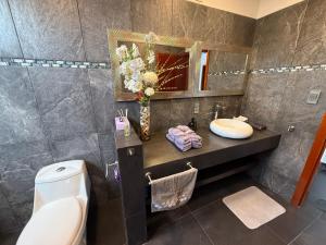 Koupelna v ubytování Suites vergel balcón