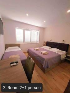 Posteľ alebo postele v izbe v ubytovaní Apartmens Beach house