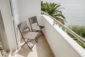 Balkón alebo terasa v ubytovaní Apartmens Beach house