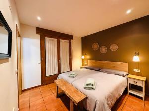 Katil atau katil-katil dalam bilik di Apartamento Acogedor Pineta