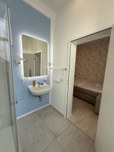 Koupelna v ubytování Hotel Astra
