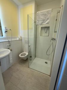 Koupelna v ubytování Hotel Astra
