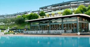 uma representação de um edifício com piscina em Apartment Belleview em Lagos