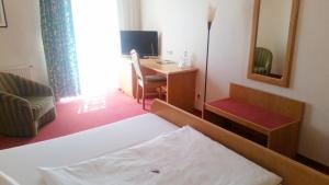 TV a/nebo společenská místnost v ubytování Altstadt- und Businesshotel Pfaubräu - Brauereigasthof - Frühstücksbuffet - kostenfreie Radgarage - Hunde willkommen
