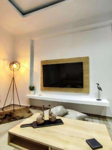 TV a/nebo společenská místnost v ubytování Aneira Suite in Chalkida