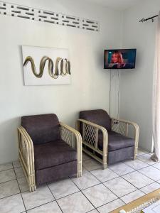 Ruang duduk di Seaview Apartel