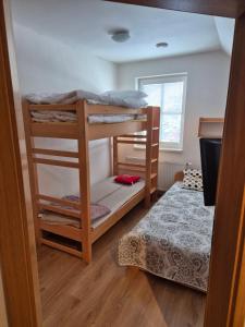 Cama ou camas em um quarto em Apartmán Alfa pod sjezdovkou mais 23 fotos