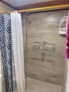 Koupelna v ubytování Hostal 7 colores