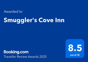 Certifikát, hodnocení, plakát nebo jiný dokument vystavený v ubytování Smuggler's Cove Inn