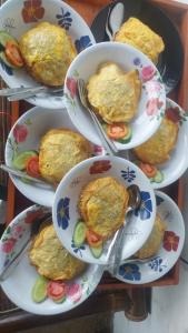 a group of plates of food on a table at ZOYA HILLS in Pondok Cipaseban