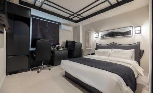 Un pat sau paturi într-o cameră la Aank Hotel and Spa Jongno Unni +192 fotografii