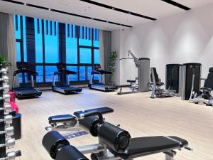 Fitness centrum a/nebo fitness zařízení v ubytování Wanda Realm Yudu Ganzhou