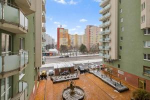 an aerial view of a city street with buildings at AH Bosakova Elegant in Bratislava