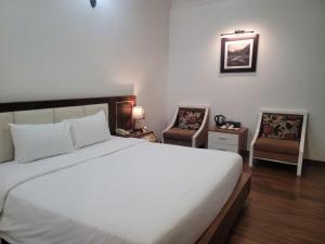 Voodi või voodid majutusasutuse Luxor Boutique Hotel toas