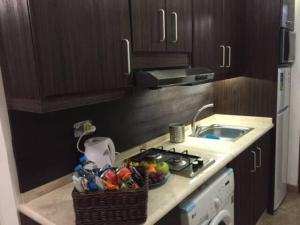 Η κουζίνα ή μικρή κουζίνα στο Royal Luxury Amman Central Apartments