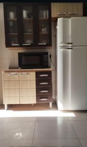 Kuchyň nebo kuchyňský kout v ubytování Chácara Canto Verde Atibaia