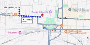 a map with red circles on it at B&B Chapeau in Casagiove