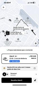 a screenshot of a cell phone with a map at Apartamento Flat 203 COP30 in Belém