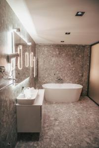 Koupelna v ubytování Hotel Bavka