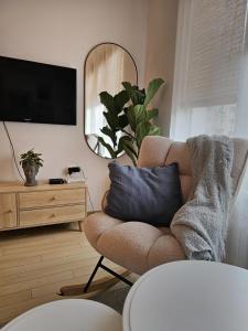 TV a/nebo společenská místnost v ubytování S íRMA Apartment - The Soul of Central Sofia