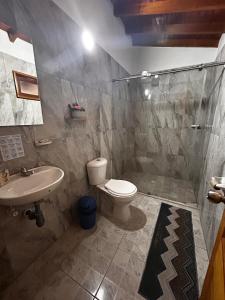 Koupelna v ubytování Hotel Olímpica