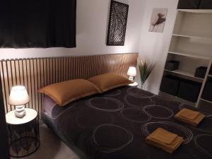 Postel nebo postele na pokoji v ubytování charmant gite 25m² indépendant